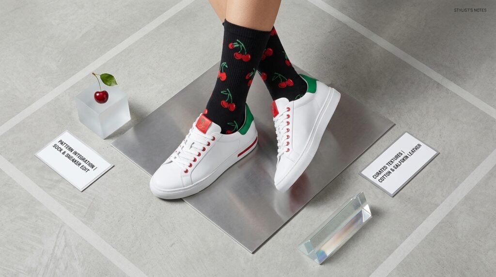 matching color sneakers